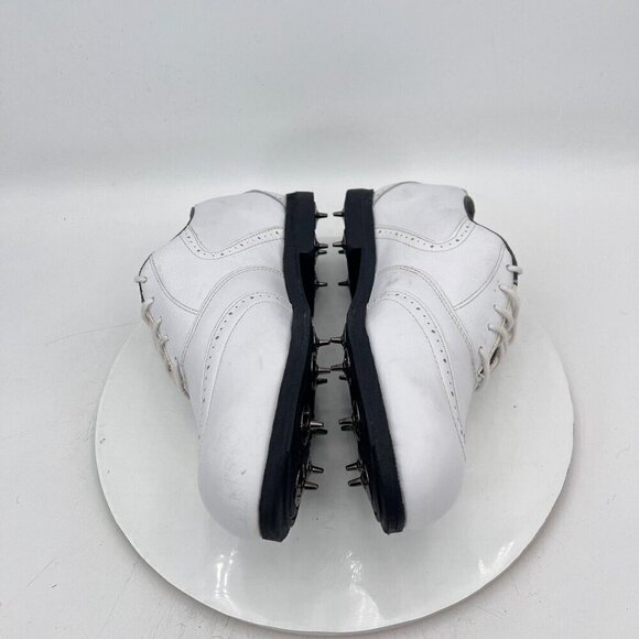 Nike Golf Wickie Last Men Size 9.5 970305 PA2 Triple White Leather Shoes - Picture 7 of 14